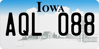 IA license plate AQL088