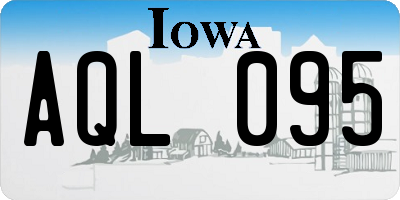 IA license plate AQL095