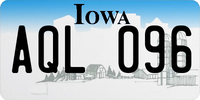 IA license plate AQL096