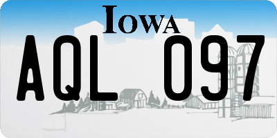 IA license plate AQL097