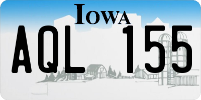IA license plate AQL155