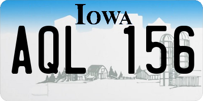 IA license plate AQL156