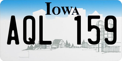 IA license plate AQL159
