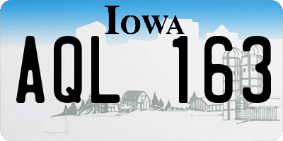 IA license plate AQL163
