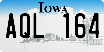 IA license plate AQL164