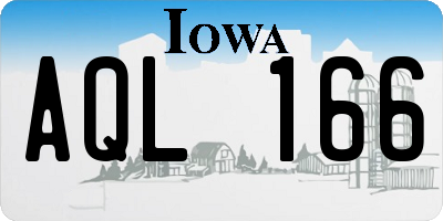 IA license plate AQL166