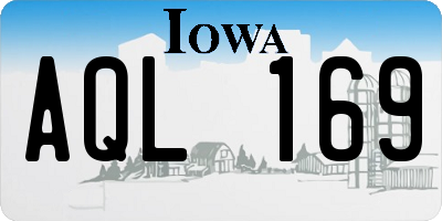 IA license plate AQL169