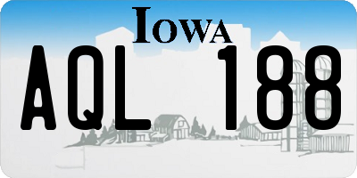 IA license plate AQL188
