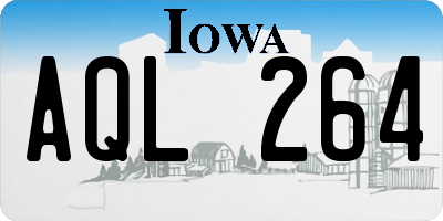 IA license plate AQL264