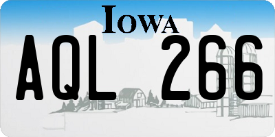 IA license plate AQL266