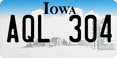 IA license plate AQL304