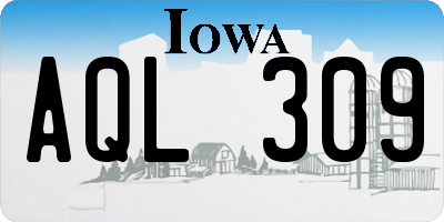 IA license plate AQL309