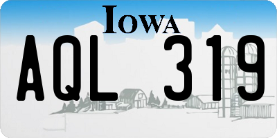 IA license plate AQL319