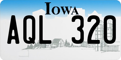 IA license plate AQL320