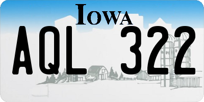 IA license plate AQL322