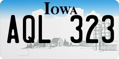 IA license plate AQL323