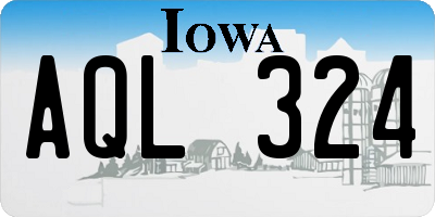 IA license plate AQL324