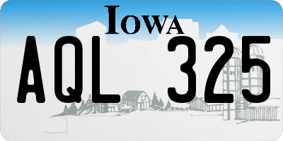 IA license plate AQL325