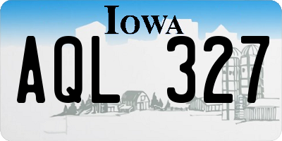 IA license plate AQL327