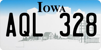 IA license plate AQL328