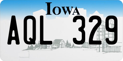 IA license plate AQL329