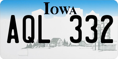 IA license plate AQL332