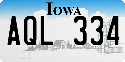 IA license plate AQL334