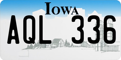 IA license plate AQL336