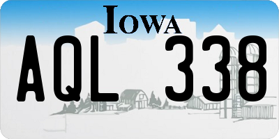 IA license plate AQL338