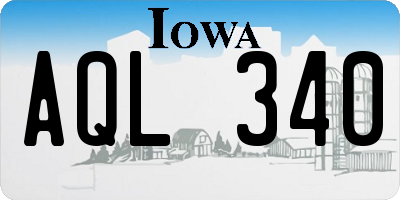 IA license plate AQL340