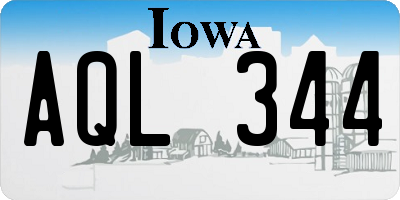 IA license plate AQL344