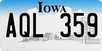 IA license plate AQL359