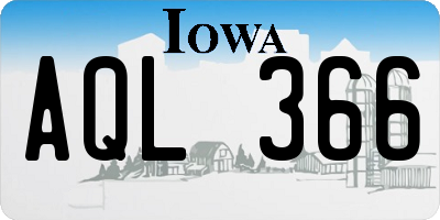 IA license plate AQL366