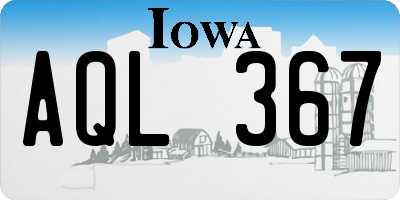IA license plate AQL367