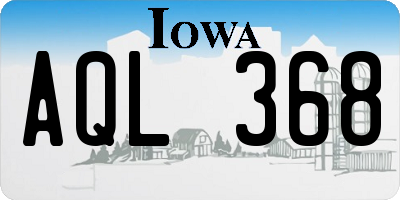 IA license plate AQL368