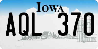 IA license plate AQL370