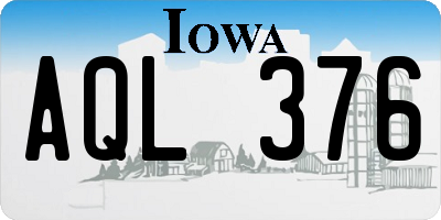 IA license plate AQL376