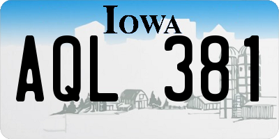 IA license plate AQL381