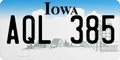 IA license plate AQL385
