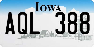 IA license plate AQL388