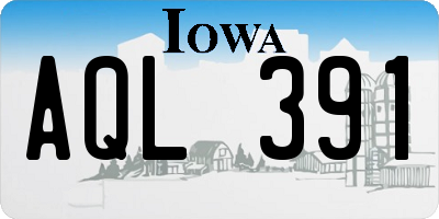 IA license plate AQL391