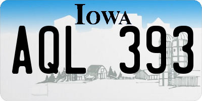 IA license plate AQL393