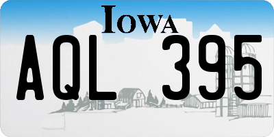 IA license plate AQL395