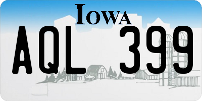 IA license plate AQL399