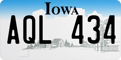 IA license plate AQL434