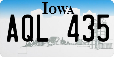 IA license plate AQL435