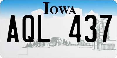 IA license plate AQL437