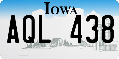 IA license plate AQL438