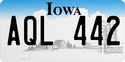 IA license plate AQL442