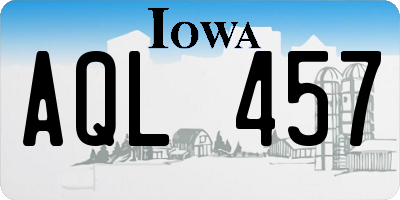 IA license plate AQL457
